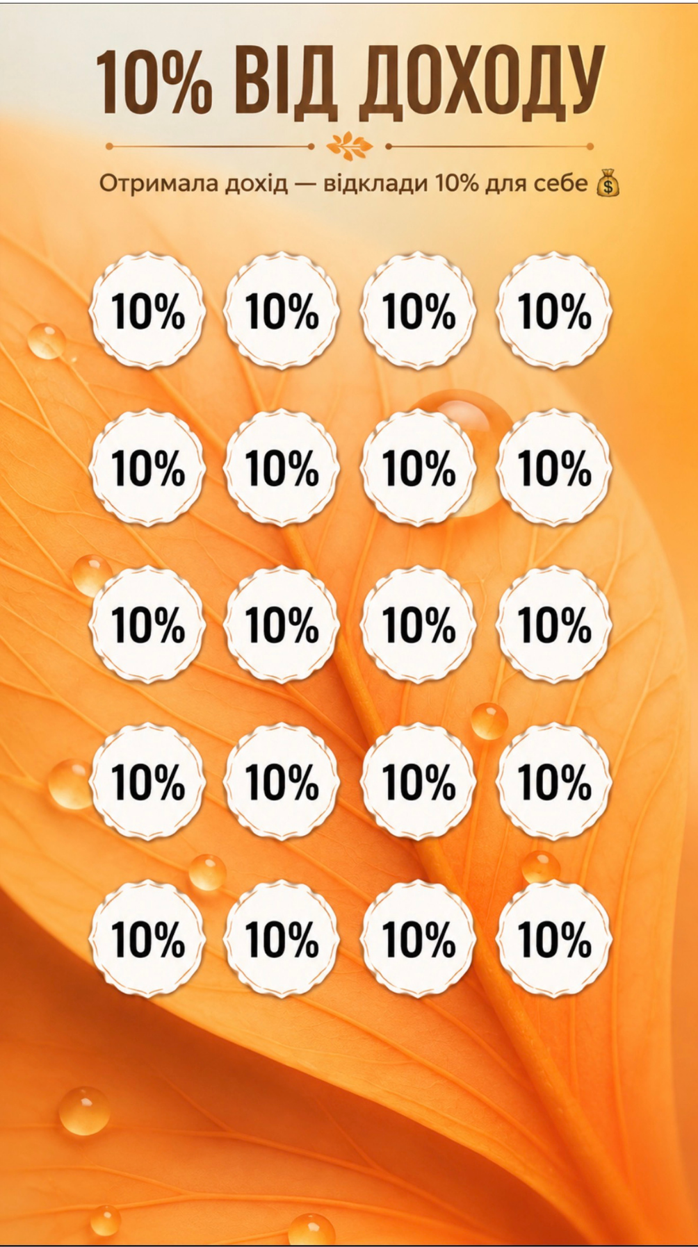 Wyzwanie oszczędnościowe „10% od dochodu” 🧡. Wyzwanie oszczędnościowe „10% od dochodu” 🧡