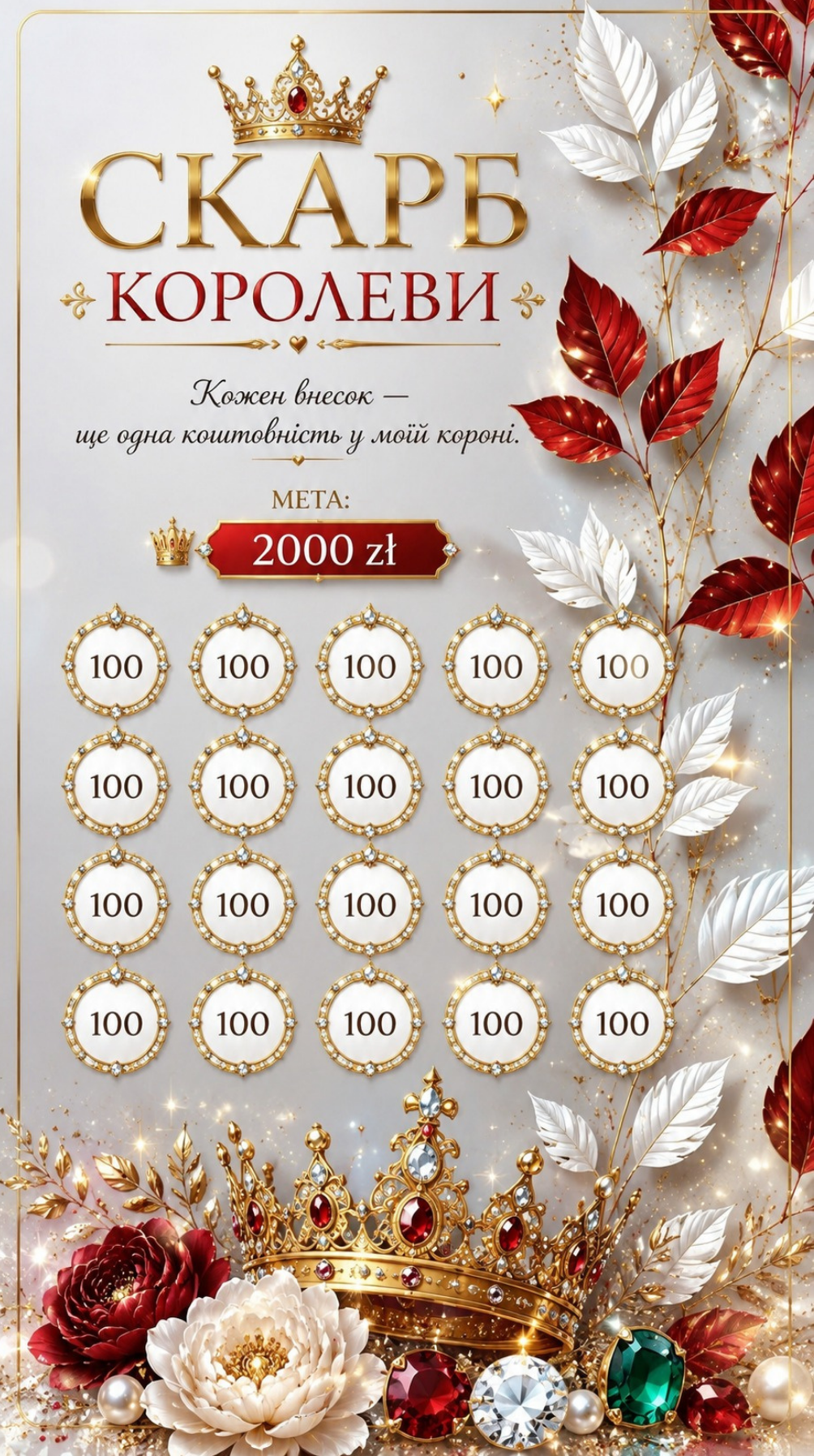 Wyzwanie oszczędnościowe „Skarb Królowej” – 2000 zł
