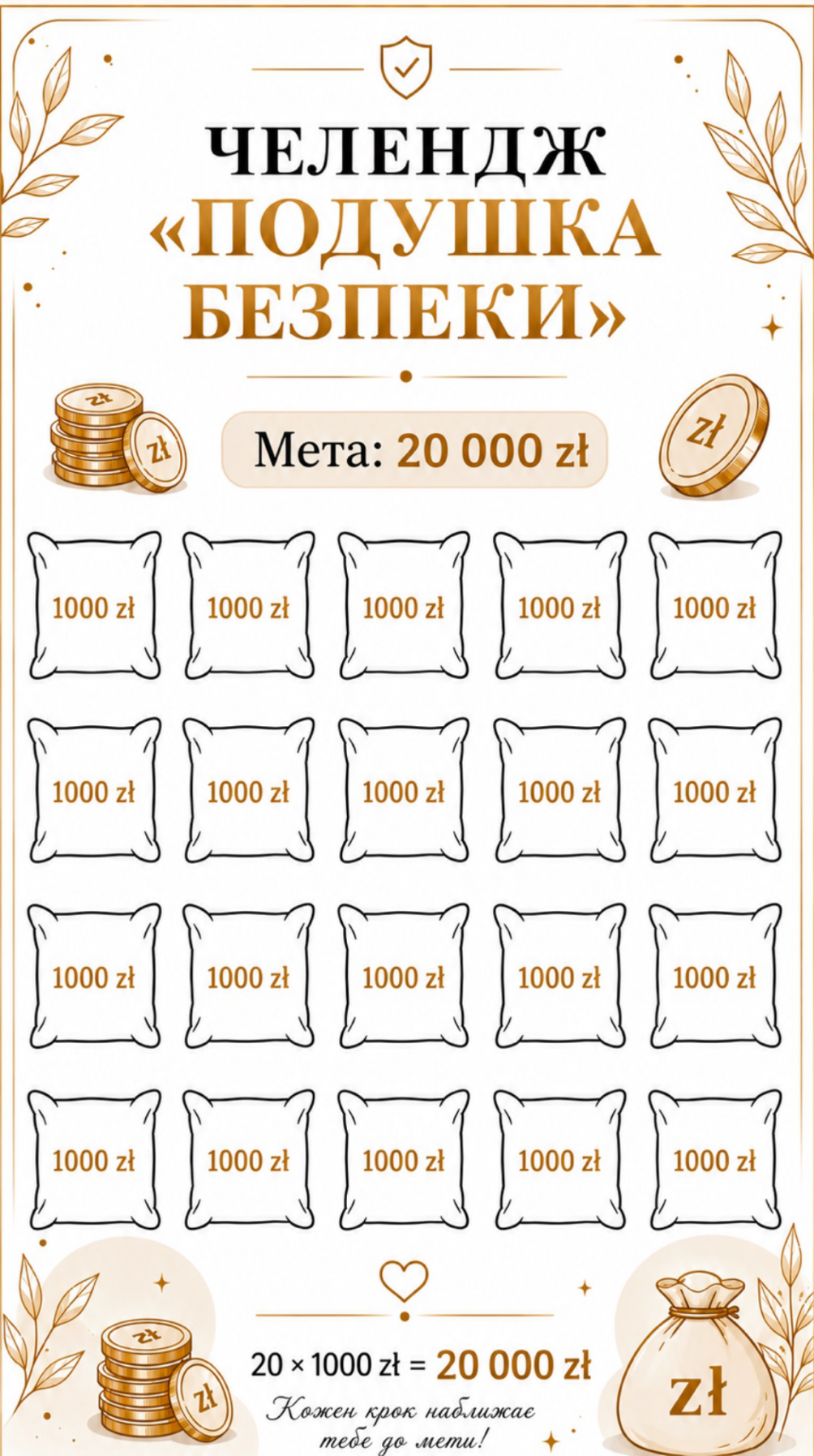Wyzwanie „Poduszka finansowa” — cel 20 000 zł
