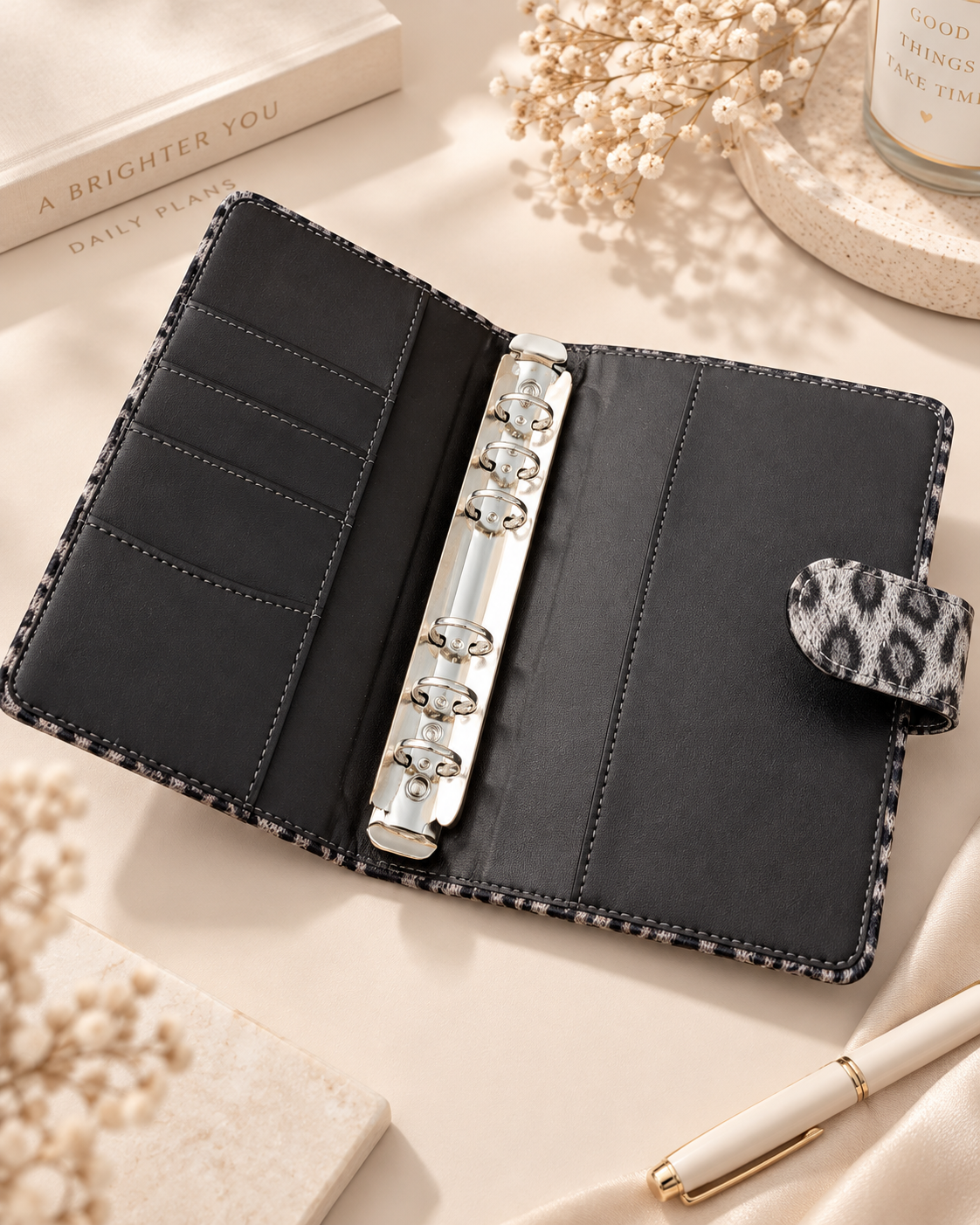 Binder budżetowy A6 – panterka 🖤 Бюджетний байндер A6 – леопард 🖤