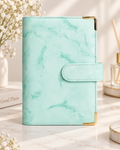 Miętowy marmurkowy Budget Binder – okładka A6 М’ятний мармуровий Budget Binder – обкладинка A6
