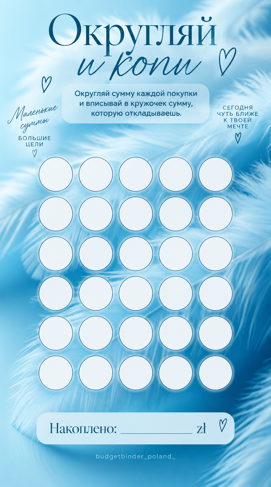 Challenge „Zaokrąglaj i oszczędzaj”. Челлендж «Округляй и копи»