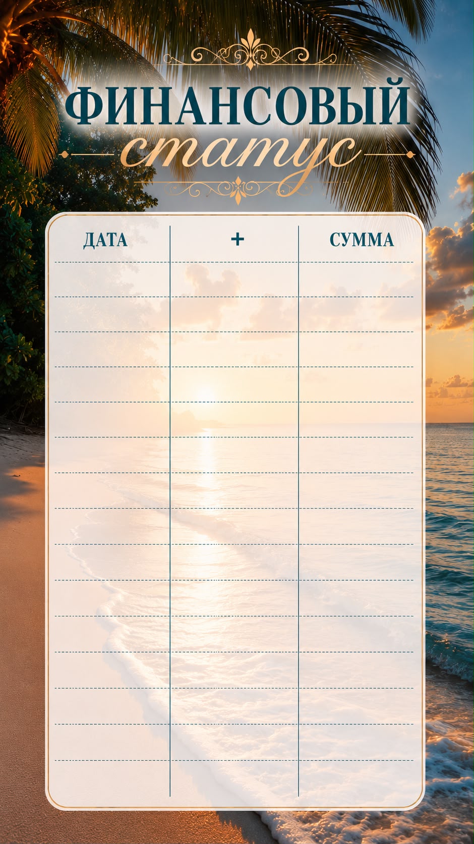 Status finansowy „Tropikalna Plaża”